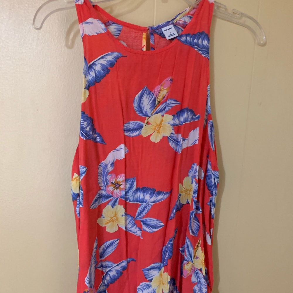 Peach Floral Tank Top